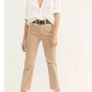 We the Free/Free People Women's Tan Distressed Jeans Size 29